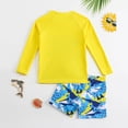 thumbnail image 4 of MuXiKeJi Clothes Kids Bathing Suit Stretchy Swimwear Boys Swim Shirt and Shorts Set Vacation Toddler Bathing Suit, 4 of 9