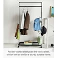 thumbnail image 5 of Yamazaki Home Kids' Rolling Coat Rack, Black, Steel, Supports 35.2 pounds, Wheels, 5 of 7