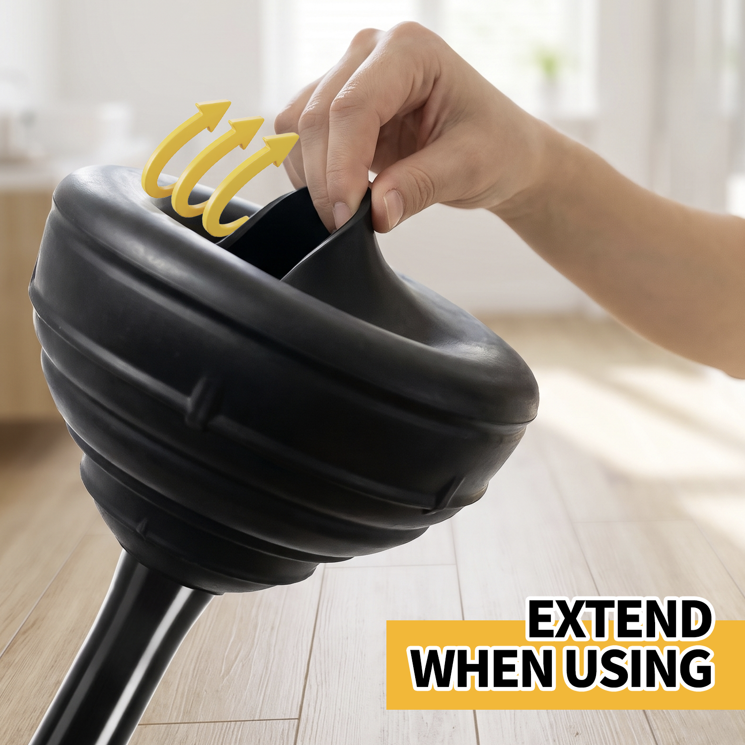 Propuri Heavy Duty Toilet Plunger with Large TPR Cup photo 6