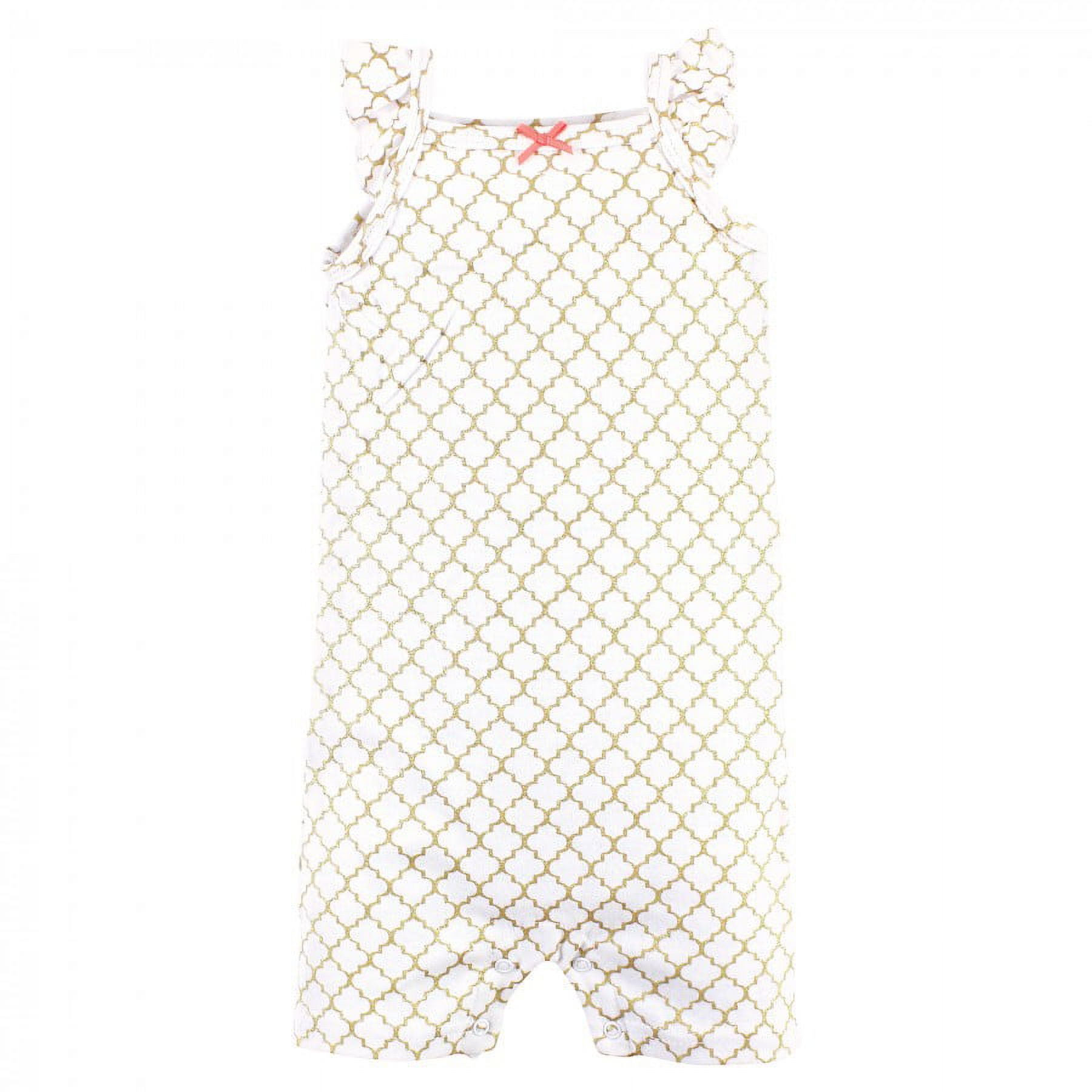 Hudson Baby Infant Girl Cotton Rompers, Llama, 0-3 Months