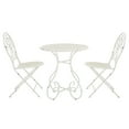 thumbnail image 4 of SAFAVIEH Adriel 3-Piece Iron Outdoor Bistro Set, Antique White, 4 of 10