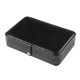 thumbnail image 1 of Caja de joyería de viaje, mini organizador portátil, estuche de viaje, pequeñas cajas de almacenamiento de piel sintética PU para anillos, pendientes y collares (negro), 1 of 3