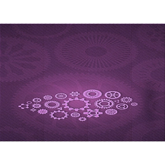Ahgly Company Indoor Rectangle Patterned Dark Orchid Purple Area Rugs, 4' x 6'