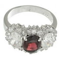 thumbnail image 3 of 925 Sterling Silver Genuine Garnet Engagement Rings for Women Make Great Gifts for Girlfriend, 3 of 5