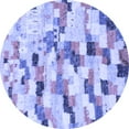 thumbnail image 1 of Ahgly Company Indoor Round Abstract Blue Modern Area Rugs, 8' Round, 1 of 4
