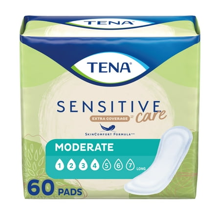 Tena Sensitive Care Extra Coverage Moderate Absorbency Incontinence Pad  60ct