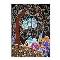 Trademark Fine Art 'Three Owls' Canvas Art by Karla Gerard