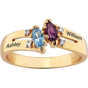 Personalized Planet 18kt Gold Over Sterling Silver Couples' Ring