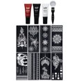thumbnail image 3 of Tulip Ultimate Henna Body Art Kit, Neutrals: Black, Brown, White Non-Henna Body Paint, Multicolor, 3 of 10