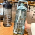 thumbnail image 4 of 2000 ml vattenflaska, sommar fitness halmkopp med skala, utomhus bärbar plastkopp Blå, 4 of 5
