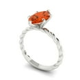 thumbnail image 2 of Solitaire Engagement Ring for Women - 2ct Simulated Red Diamond in 14K White Gold Promise Ring, 2 of 7