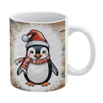 Cute Penguin Coffee Mug - 330 ml / 11 oz White Ceramic Mug - Tea Cup for Xmas Birthday Party