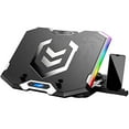 thumbnail image 2 of Ice Coorel Gaming Laptop Cooling Pad 15-17.3 Inch Laptop Fan With 6 Rgb Cooling Fans Laptop Cooling Stand With 6 Height Adjustable Laptop Cooler With Lcd Screen 2 Usb Ports Phone Stand, 2 of 4