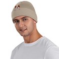 thumbnail image 6 of XIAOCHA Thick Fall‑Winter Beanie for Women，Puppy‑Embroidered Outdoor Skullcap,Khaki, 6 of 6