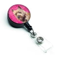 thumbnail image 1 of Bobine de Badge Rétractable Cairn Terrier Rose, 1 of 1