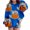 Blue, variant on Toddler Girls Halloween Pullover Hoodie Cat Pumpkin Print Fleece Tops Kids Windproof Sweatshirt Fall Casual Clothes