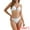White, variant on Women's O Ring Ribbed Bikini Sets Large White
