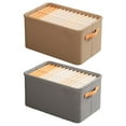 thumbnail image 3 of KEINXS Clothing Storage Bins for Closet with Handles  Foldable Rectangle Baskets  Fabric Containers Boxes for Organizing Shelves Bedroom, 3 of 7