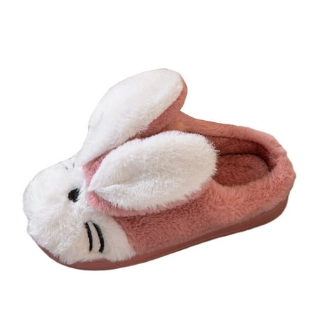 kamemir Slippers Baby Baby Boys Girls Soft Plush Slippers Boots Toddler Crib Shoes Winter House Shoes(Red 1)