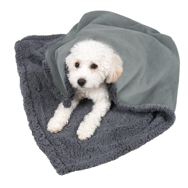 Kritter Planet Mantas impermeables para perros pequeños, mantas para cachorros, mantas para gatos de interior, lavable, reversible, forro polar, alfombrilla para mascotas, para cajas, asientos de coch