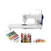 Brother PQ1600S Professional Straight Stitch Sewing and Quilting Machine with Colors Threads Bundle