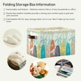 thumbnail image 5 of Large Foldable Storage Bin Palm Trees Surf Boards Fabric Storage Baskets Collapsible Decorative Baskets Organizing Basket Bin with PU Handles for Shelves Home Closet Living Room-2Pack Decor Gifts, 5 of 7
