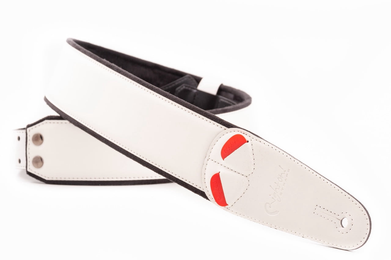 RightOn! Mojo Collection Charm-60 White Guitar Strap
