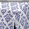 thumbnail image 4 of Ethnic Dog Crate Cover, Monochrome Damask Style Leaves Arrangement Slavic Inspired Typical Ceramic Print, Easy to Use Pet Kennel Cover Small Dogs Puppies Kittens, 7 Sizes, Indigo White, by Ambesonne, 4 of 6