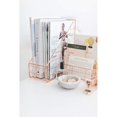 thumbnail image 5 of Blu Monaco Office Supplies Rose Gold Desk Accessories for Women - 5 Piece Wire Rose Gold Desk Organizer Set ? Letter Sorter, Paper Tray, Pen Cup, Magazine File - Stationery Décor, 5 of 5