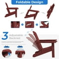 thumbnail image 6 of KINGYES Folding Adirondack Chair set of 2, Adjustable Backrest with Pull-Out Footrest & 4-in-1 Mobile Phone, Tablet, Cup Holder Tray, HDPE Plastic Adirondack Chair for Patio Garden Outdoors Fire Pit, 6 of 10