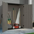 Suncast 2.7 x 4.41 ft. Vertical Resin Storage Shed, Stoney Gray
