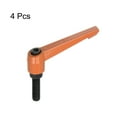 thumbnail image 3 of Unique Bargains Lot de 4 Goujons Filetés Mâles M10 x 30 mm Levier de Serrage Réglable Poignée Boulon Bouton Orange, 3 of 6