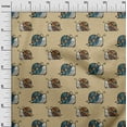 thumbnail image 3 of oneOone Silk Tabby Light Brown Fabric Wreath Personalized Name Fabric For Sewing Printed Craft Fabric By The Yard 42 Inch Wide, 3 of 6