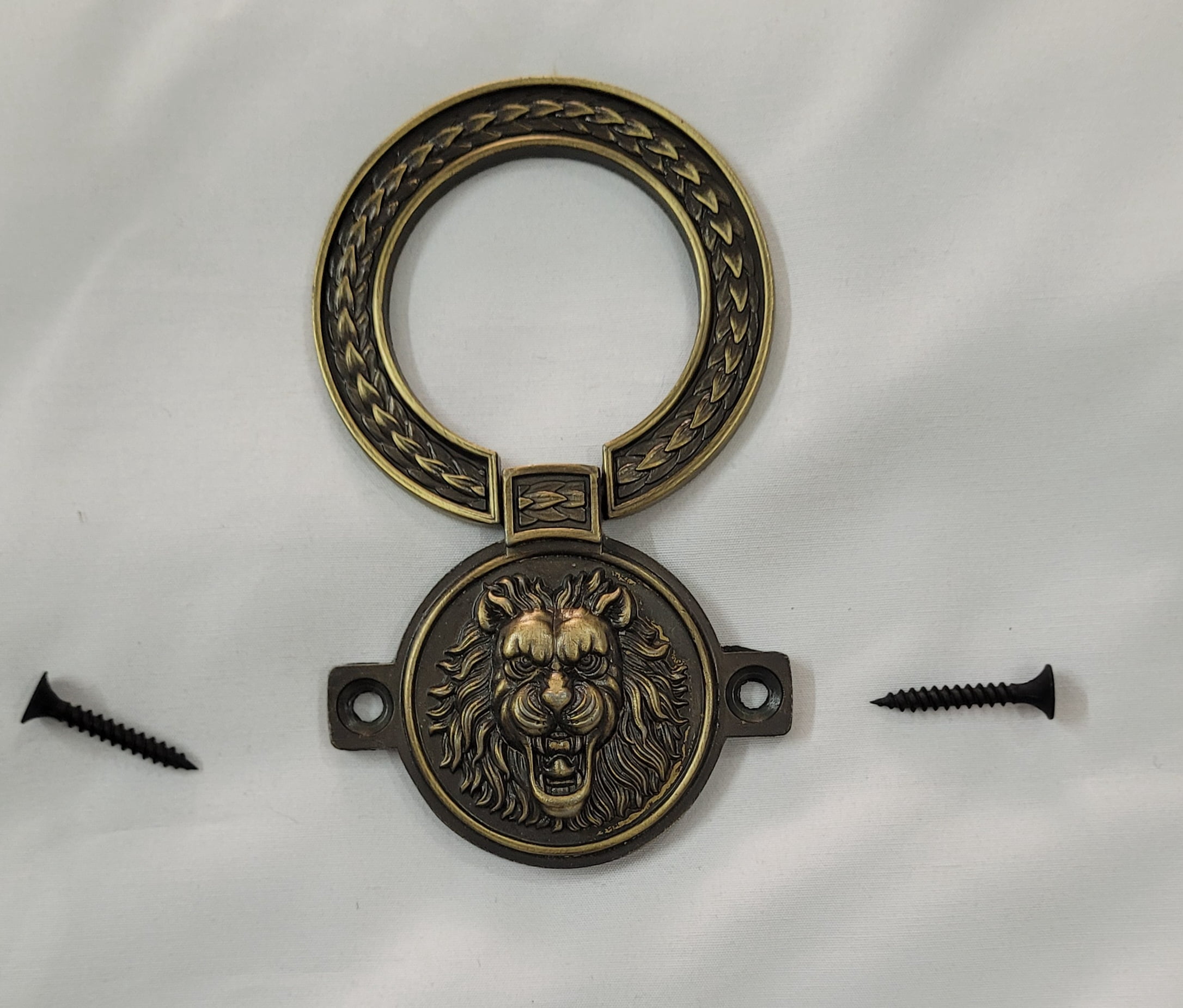 Antique Lion Head Door Knocker Drawer Knob | Vintage Cabinet Pull Iron Wardrobe & Dressing Knob Hardware For Home Decor