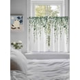 thumbnail image 4 of Green Eucalyptus Leaves Kitchen Curtains 54 Inches length, Spring Pastoral Rustic Botanical Window Treatment Curtain Drapes, Thermal Insulated Drapes for Basement Hotel RV, 42"x54", 2 Panels, 4 of 7