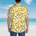 thumbnail image 4 of Yiaed Banana Fruit Print Hawaiian Shirt for Men Short Sleeve Button Down Shirts Beach Shirts for Men,X-Large, 4 of 7