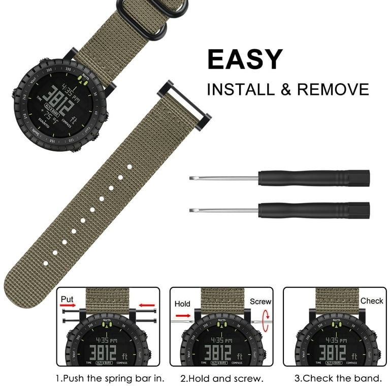 Suunto Core Strap, Rubber Replacement Watch Band For Suunto Core  Ss014993000.