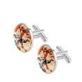 thumbnail image 2 of Football Elegant Silver Men's Cufflinks for Formal Attire, Made of Stainless Steel, for Business Meetings, 2 of 6