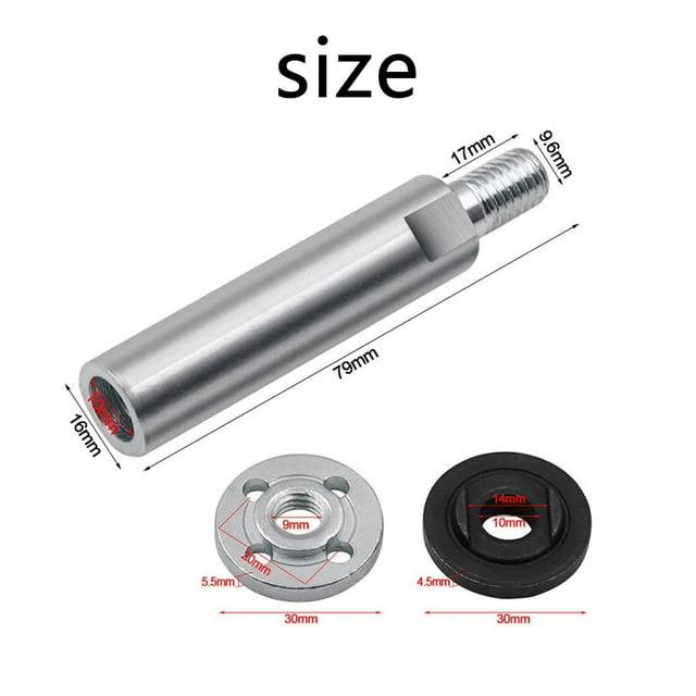 Vwrxbz Angle Grinder Extension Connecting Rod M10 Thread 80mm Long Extension Shaft for Model 100 Angle Grinder