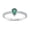 Green, variant on Teardrop CZ Center Solitaire Ring Sterling Silver Size 8