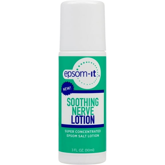 Epsom-It Soothing Nerve Lotion, Roll-on Epsom Salt Magnesium Lotion, 3 fl. oz