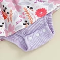 thumbnail image 6 of Ymyiu Newborn Girl Dresses Newborn Baby Girl Outfit Romper Dress Cute Infant Girl Clothes 3 6 Months (Light Purple,3-6 Months), 6 of 7