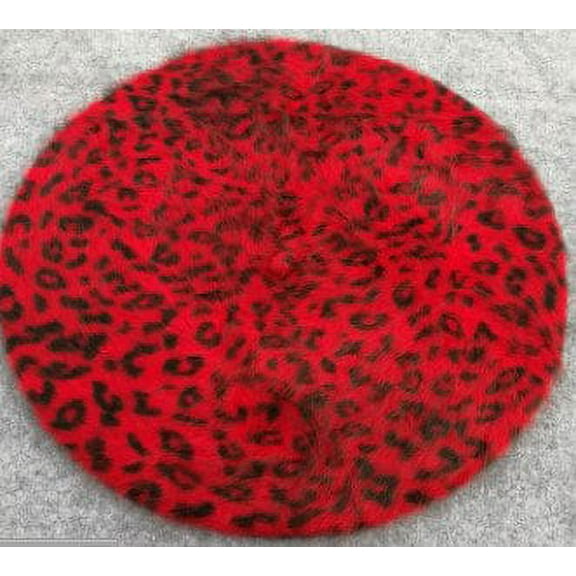 COCOpeaunt New Elegant Leopard Warm Wool Spring Autumn Winter Beret Women French Artist Beanie Beret Hat for Women Beret Hat Present