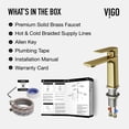 thumbnail image 5 of VIGO Davidson Single Handle Single-Hole Bathroom Faucet in Matte Brushed Gold, 5 of 15