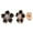 Black, variant on Pink Dainty Cherry Blossom Stud Earrings S925 Sterling Silver for Women Cartilage Cubic Zirconia Flower Studs Earring