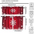 thumbnail image 5 of Red Christmas Curtains Valances Set,Merry Xmas Snowflake Decoration Kitchen Window Curtains Tier and Valance Curtain Set for Bedroom Living Room 54x18 & 27x24x2, 3 Panel, 5 of 5