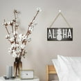 thumbnail image 5 of Hanging Wood Sign Aloha Pineapple Wall Decor For Living Room Bedroom, Rustic Wooden Farmhouse Wall Art Decor 12X 6 Inch, 5 of 7