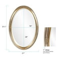 thumbnail image 4 of Tyler Dillon Gold Wood Framed Oval Carlton Wall Mirror, 4 of 9