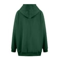 thumbnail image 5 of Womens Crewneck Sweatshirt MIUOWANP Women's Fashion Loose Long Sleeve Pullover Hooded Sweatshirt Fleece Warm Pocket Tops M Green, 5 of 5