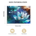 thumbnail image 3 of Nawypu  3 Panels Flowers Wall Art Blooming Lotus Water Lily Picture Elegant Pink Blue Purple Floral Painting Canvas Print Framed Modern Home Bedroom Living Room Decor Ready to Hang, 3 of 6